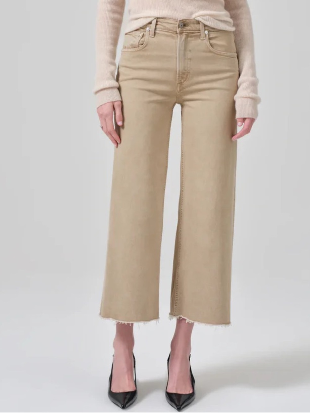 NWOT Citizens of Humanity Lyra corduroy wide leg crop pants Porcini 29